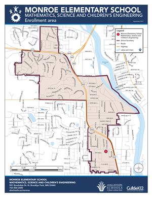 Monroe enrollment area map 